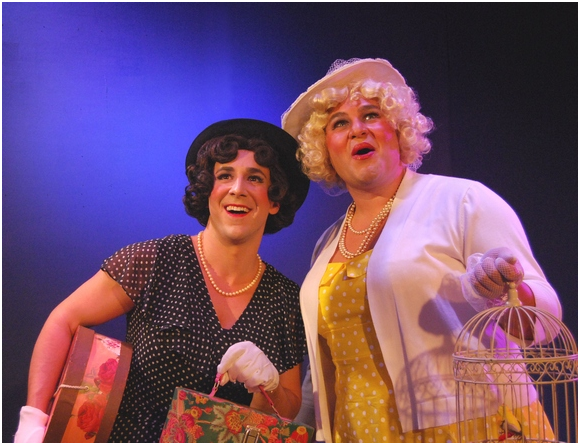 Josh Kenney and Nick Morrett in a scene from Fabulous! The Queen of New Musical Comedies (Photo credit: Rick Berube)