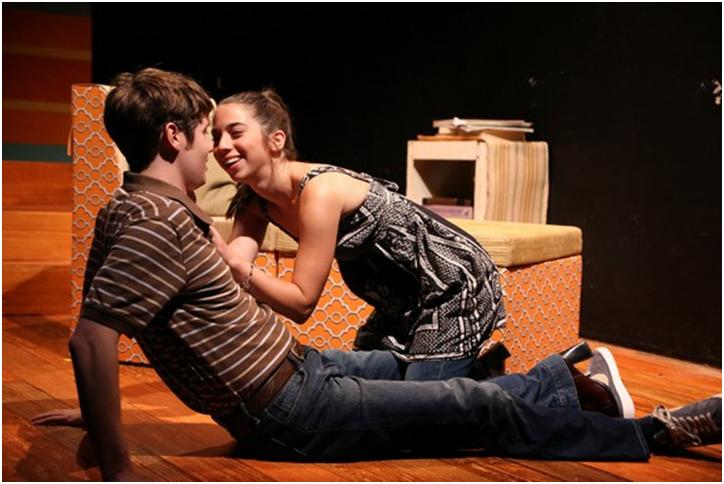Luke Hofmaier and Alyson Lange in a scene from Dana Leslie Goldstein's Daughters of the Sexual Revolution(Photo credit: Gerry Goodstein)