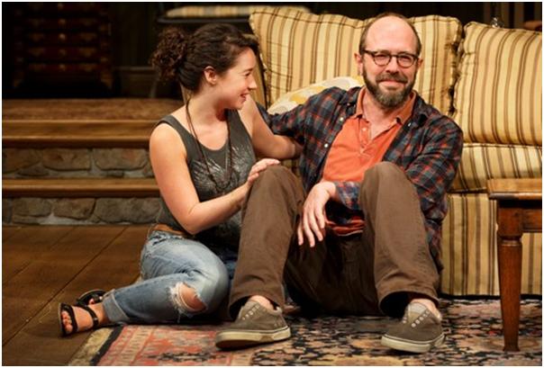 Sarah Steele and Eric Lange in a scene from "The Country House" (Photo credit: Joan Marcus)
