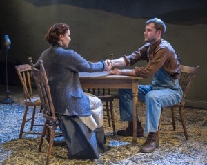 Olivia Killingsworth and Quinlan Corbett in a scene from Owen Davis’ “Icebound” at Metropolitan Playhouse (Photo credit: Jacob J. Goldberg)