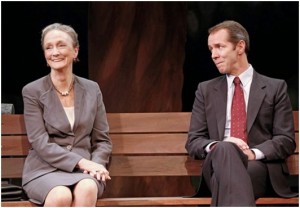 Kathleen Chalfant and Paul Niebanck in a scene from Lee Blessing’s “A Walk in the Woods” (Photo credit: Carol Rosegg)