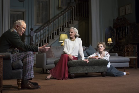 John Lithgow, Glenn Close and Lindsay Duncan in a scene from Act I of “A Delicate Balance” (Photo credit: Brigitte Lacombe)