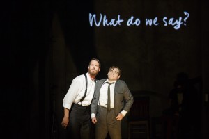 Russell Harvard and Daniel N. Durant in a scene from “Spring Awakening” (Photo credit: Joan Marcus)