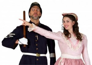David Auxier as the Sergeant of Police and Sarah Caldwell Smith as Mabel in a scene from “The Pirates of Penzance” (Photo credit: William Reynolds)