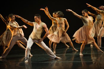 Ballet Hispanico in a scene from Gustavo Ramírez Sansano’s “Flabbergast” (Photo credit Paula Lobo)