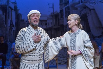 F. Murray Abraham and Caroline Lagerfelt in a scene from “Nathan the Wise” (Photo credit: Richard Termine)