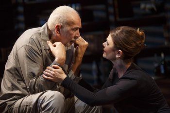 Frank Langella and Kathryn Erbe in a scene from Florian Zeller’s “The Father” (Photo credit: Joan Marcus)