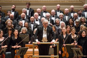 The Cecilia Chorus of New York with conductor Mark Shapiro and orchestra