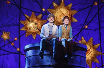 Andrew Keenan-Bolger as Jesse Tuck and Sarah Charles Lewis as Winnie Foster in a scene from “Tuck Everlasting” (Photo credit: Joan Marcus)