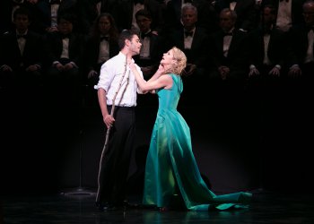 Elliot Madore and Kelli O’Hara in a scene from “Dido and Aeneas” (Photo credit: Erin Baiano)