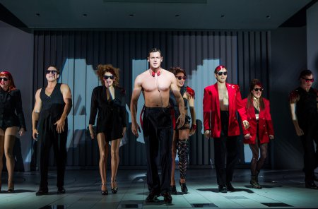 Benjamin Walker and the cast of “American Psycho The Musical” (Photo credit: Jeremy Daniel)