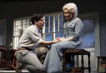 John Gallagher, Jr. and Jessica Lange in a scene from “Long Day’s Journey into Night” (Photo credit: Joan Marcus)