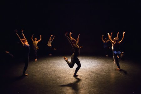 A scene from Ariel Rivka Dance in “Variations on a Box” (Photo credit: David Gonsier)