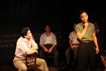 Chris Doi, Hansel Tan and Tony Vo in a scene from “No-No Boy” (Photo credit: John Quincy Lee)