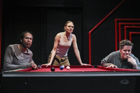 Kwasi Osei, Christiane Julie and Morten Holst in a scene from “Then Silence” (Photo credit: Kait Ebinger)