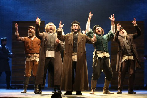 Michael C. Bernardi in a scene from the 2015 revival of “Fiddler on the Roof” (Photo credit: Joan Marcus)