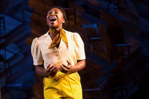 Cynthia Erivo as Celie Harris in a scene from the Tony Award-winning Best Revival of a Musical “The Color Purple” (Photo credit: Matthew Murphy)