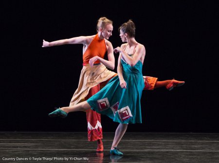 Kaitlyn Gilliland and Eva Trapp in a scene from Twyla Tharp’s “Country Dances” (Photo credit: Yi-Chun Wu)