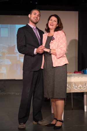 Tyler Knauf and Audrey Federici in a scene from “Pillars of New York” (Photo credit: Russ Rowland)