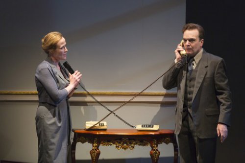  Jennifer Ehle and Jefferson Mays in a scene from “Oslo” (Photo credit: T. Charles Erickson)