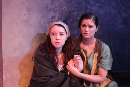Rylee Doiron and Lynnsey Lewis in a scene from “Crashlight” (Photo credit: Taylor Wobble)
