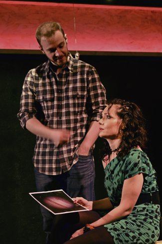Pete McElligott and Katrina Lenk in a scene from “Touch” (Photo credit: Nikhil Saboo)