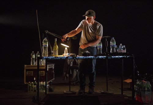 Simon McBurney in a scene from “The Encounter” (Photo credit: Joan Marcus)
