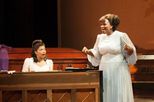 Rebecca Naomi Jones and Kecia Lewis in a scene from “Marie and Rosetta” (Photo credit: Ahron R. Foster)