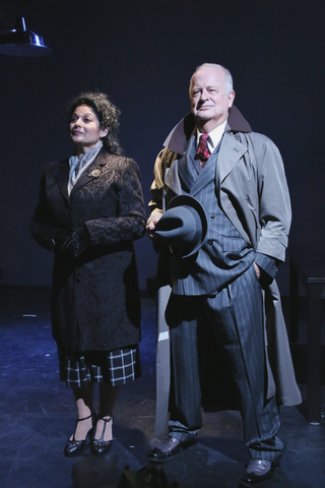 Elise Stone and Craig Smith in as scene from “The Resistible Rise of Arturo Ui” (Photo credit: Gerry Goodstein)