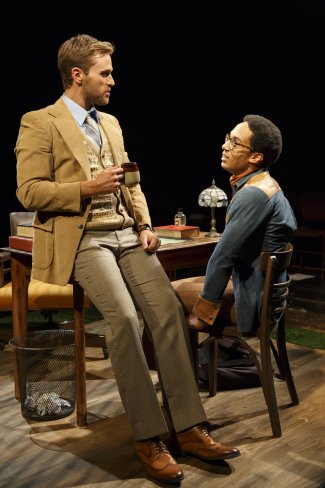 Dan Amboyer and Rodney Richardson in a scene from “Squash,” part of the Flea Theater’s production of A.R. Gurney’s “Two Class Acts” (Photo credit: Joan Marcus)