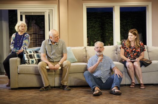 Julia Duffy, Mark Blum, Mark Zeisler and Mare Winningham in a scene from “Rancho Viejo” (Photo credit: Joan Marcus)