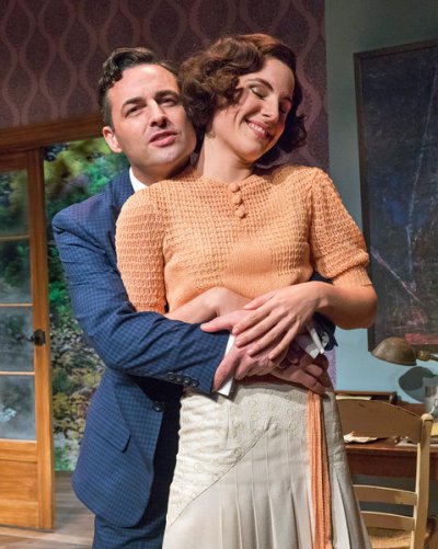 Max von Essen and Elisabeth Gray in a scene from the Mint Theater’s premiere of “Yours Unfaithfully” (Photo credit: Richard Termine)