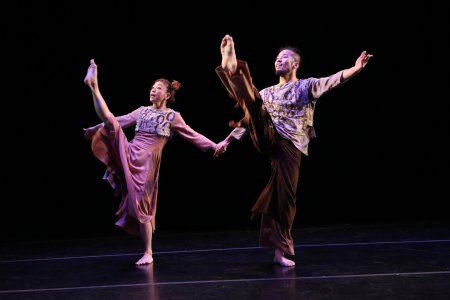 Un Yamada and Lion Kawai in a scene from “Le Noces” (Photo credit: Julie Lemberger)