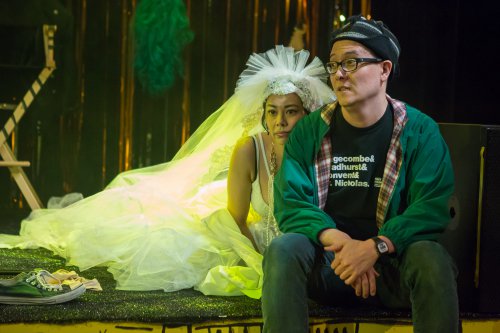 Angel Desai and Matt Park in a scene from “PEER GYNT & the Norwegian Hapa Band (Photo credit: Hunter Canning)