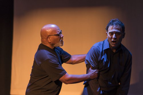 Fred Johnson and David Deblinger in a scene from “Lucky Penny” (Photo credit: Zachary Zirlin Photography)