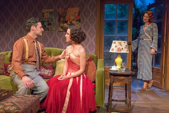 Max von Essen, Mikaela Izquierdo and Elisabeth Gray in a scene from the Mint Theater’s premiere of “Yours Unfaithfully” (Photo credit: Richard Termine)