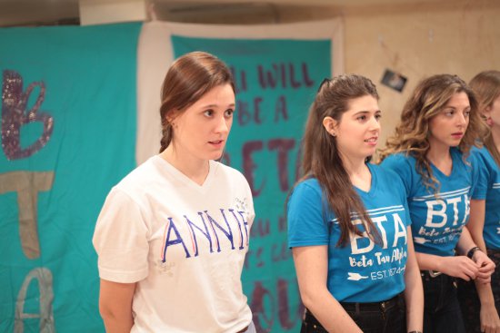 Julia Greer, Shelby Green and Alex Najarian in a scene from “For Annie” (Photo credit: Gracie Gardner)
