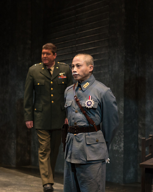 Jonathan Miles and Dinh James Doan in a scene from “Incident at the Hidden Temple” (Photo credit: John Quincy)