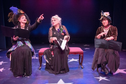 Alison Fraser, Tyne Daly and Ann Harada in a scene from Jerry Herman’s “Dear World” (Photo credit: Ben Strothmann)